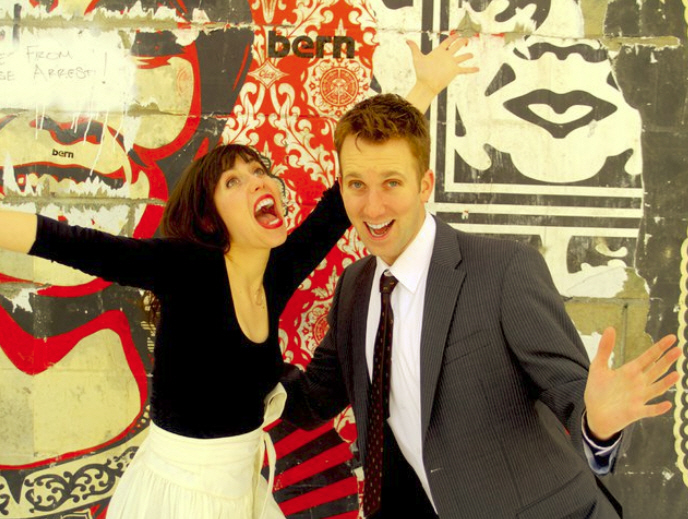 Jordan Klepper and Laura Grey